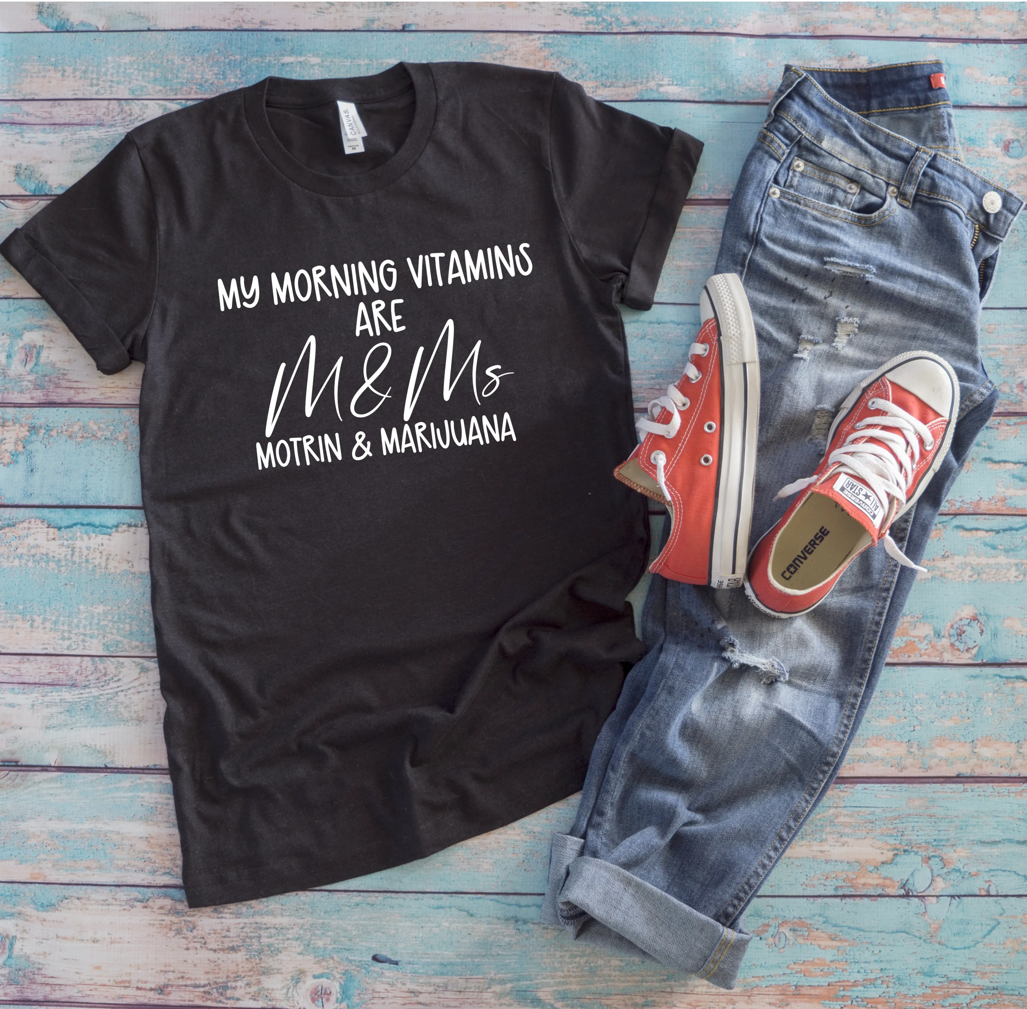 Motrin & Marijuana T-Shirt Adult Funny**FREE SHIPPING