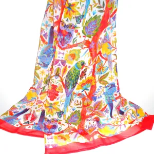 Multcolor Birds Scarf