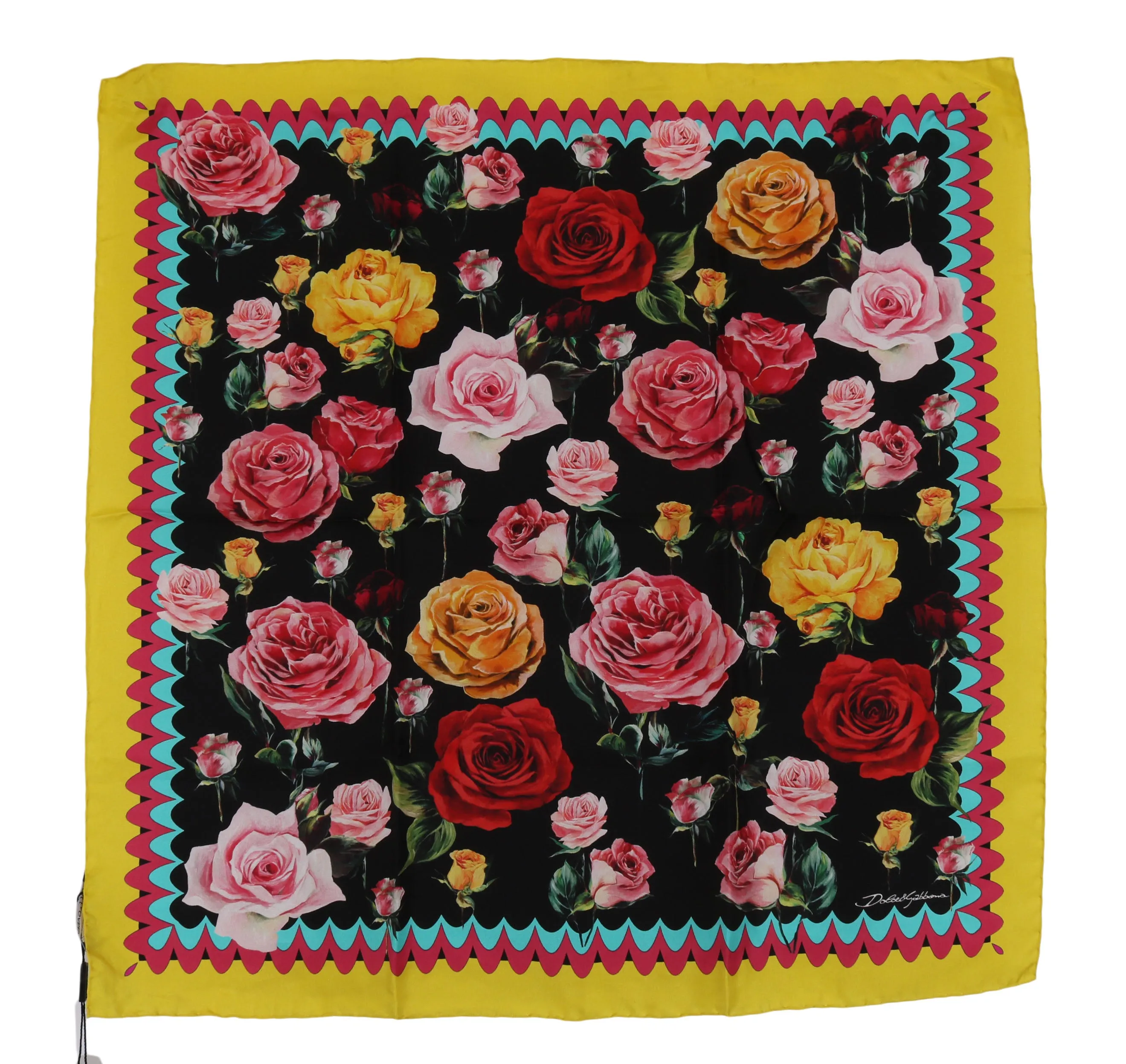 Multicolor Floral Silk Wrap Shawl Scarf