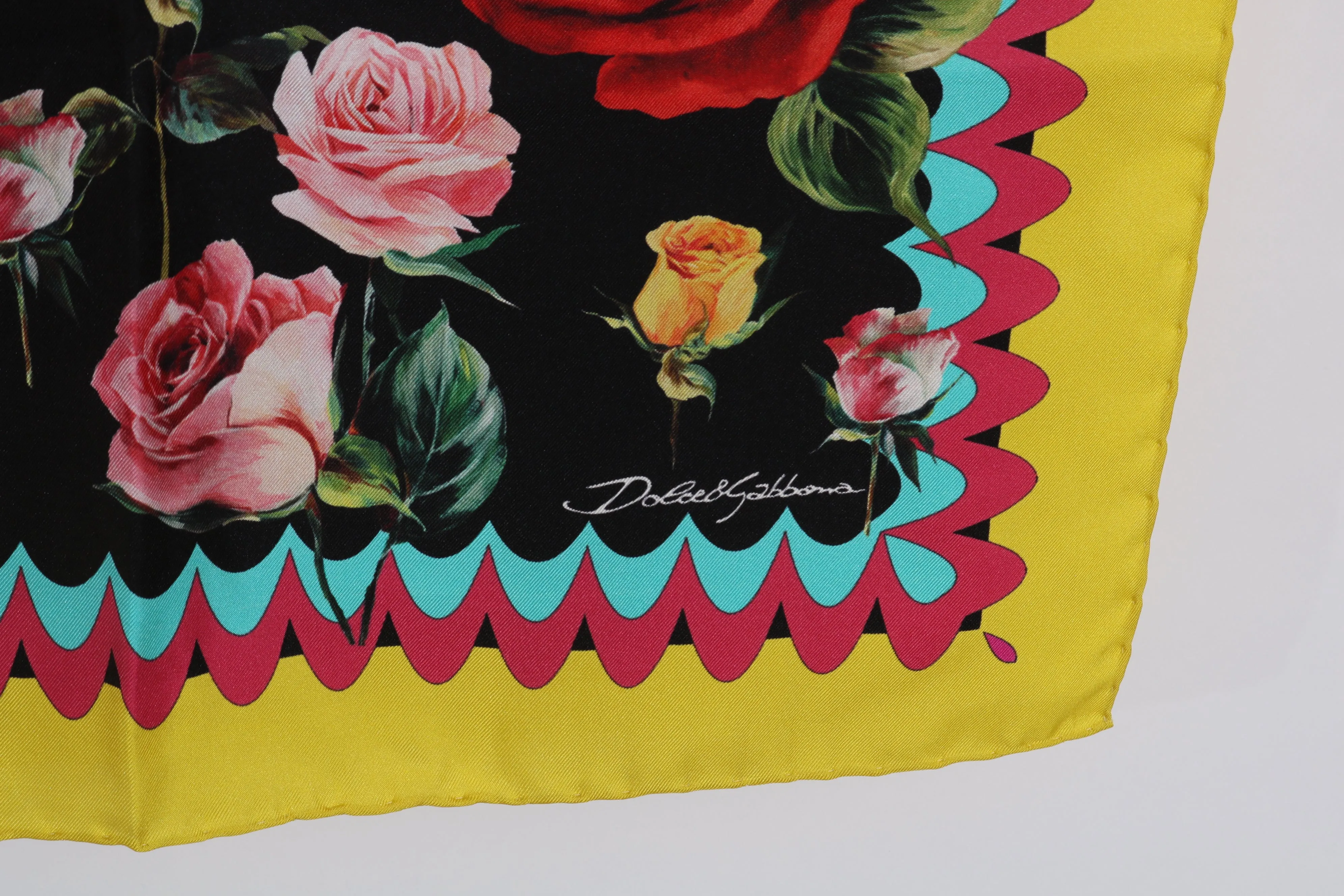 Multicolor Floral Silk Wrap Shawl Scarf