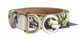 Multicolor Leather Gold Silver Belt