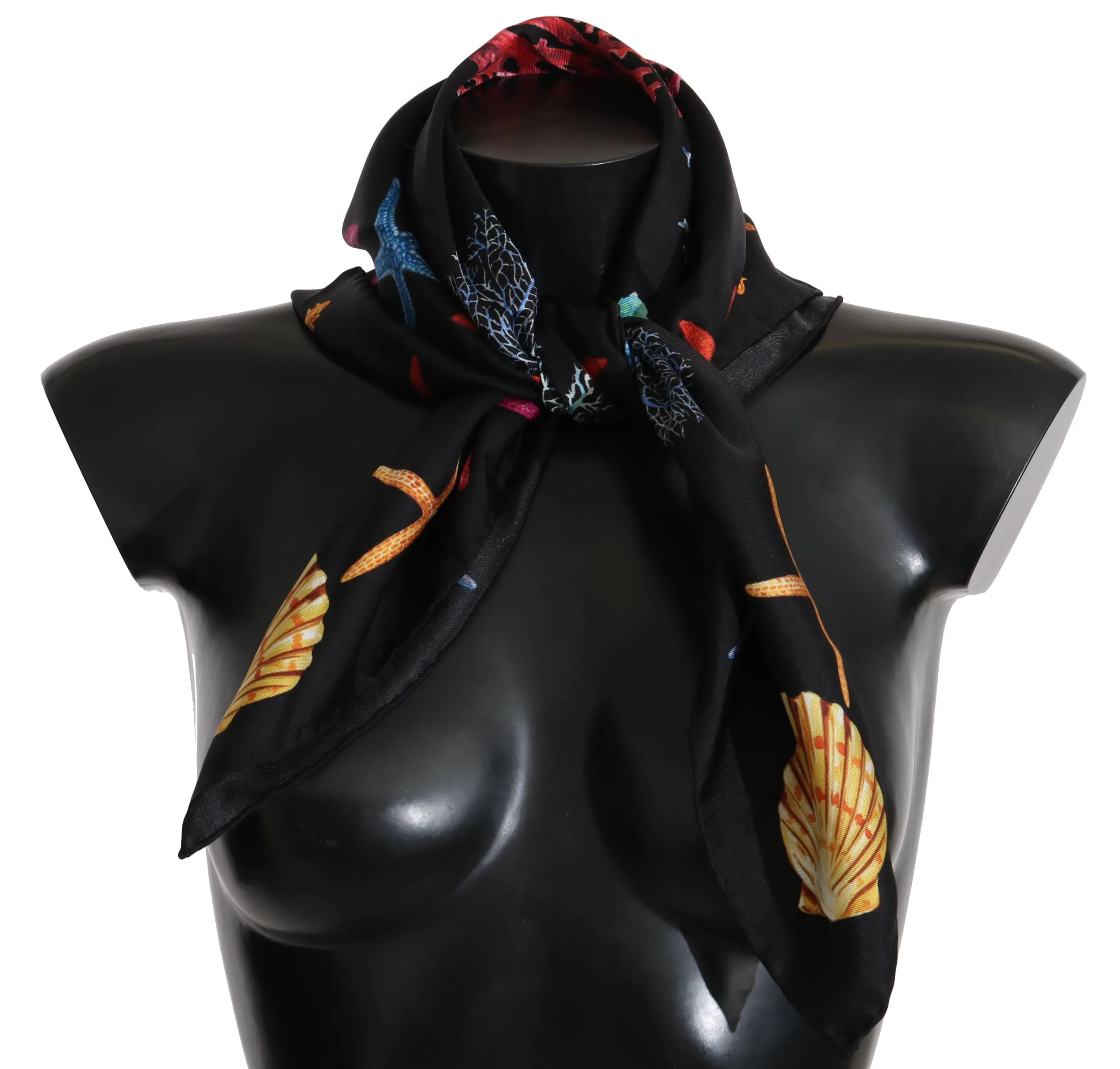 Multicolor Seashell Silk Wrap Shawl Scarf