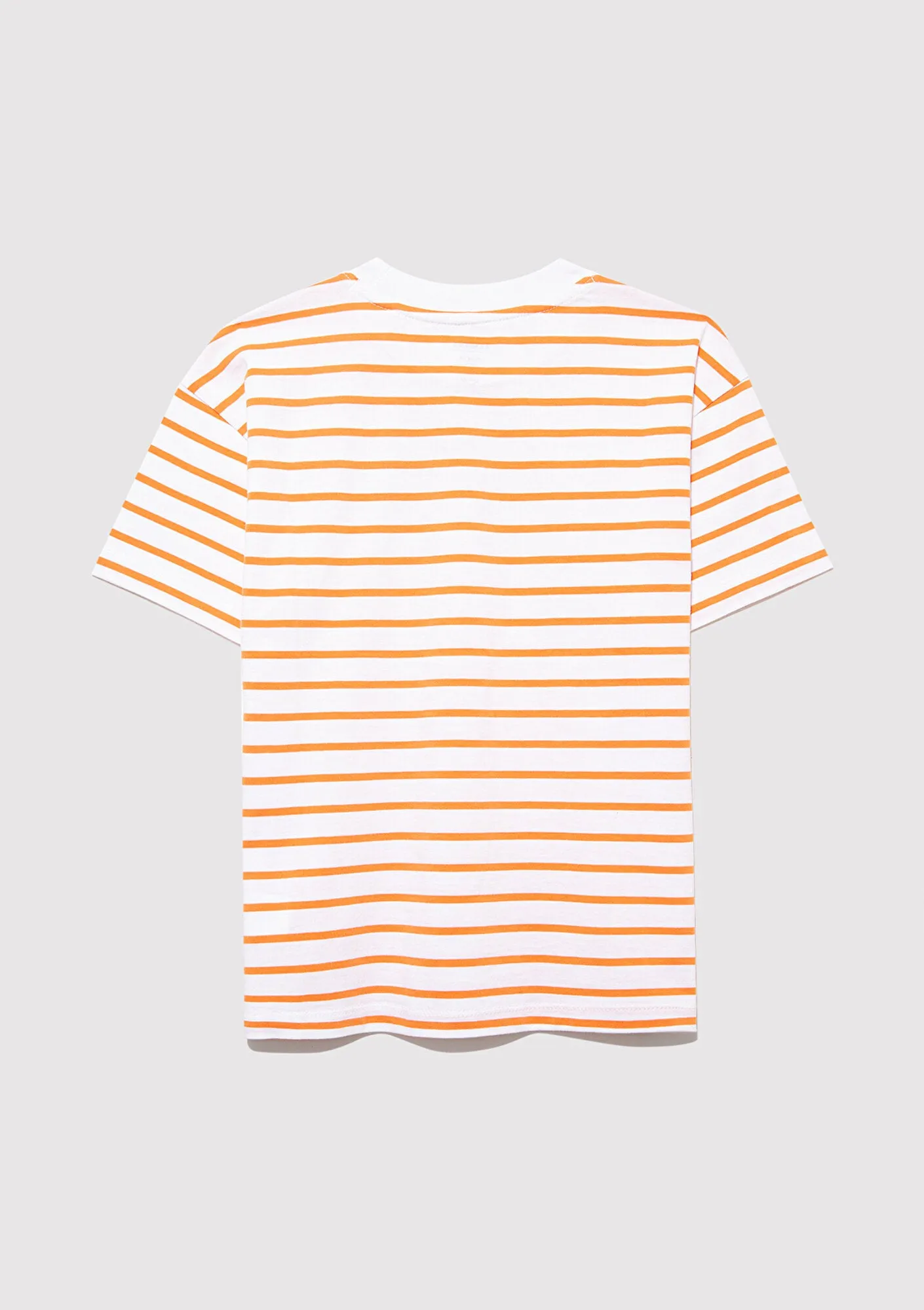 MV Printed Striped Orange T-Shirt