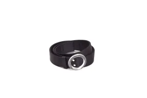 Nº46 Lucite Buckle Belt - Noir Satin