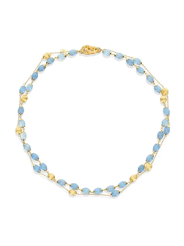 Nanis 18k Yellow Gold Aquamarine 3 In 1 Necklace