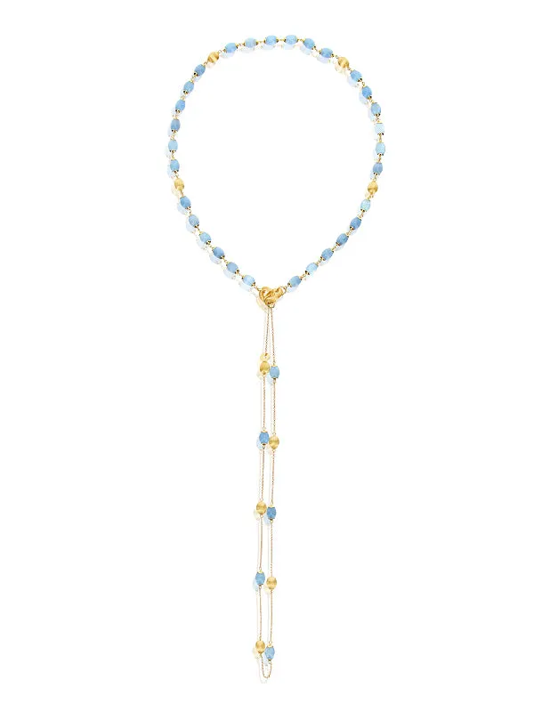Nanis 18k Yellow Gold Aquamarine 3 In 1 Necklace
