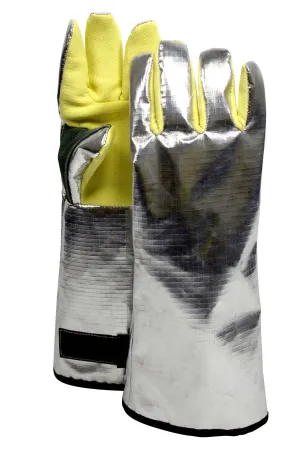 National Safety Apparel Carbon Armour Silvers High Heat Work Gloves, 17"