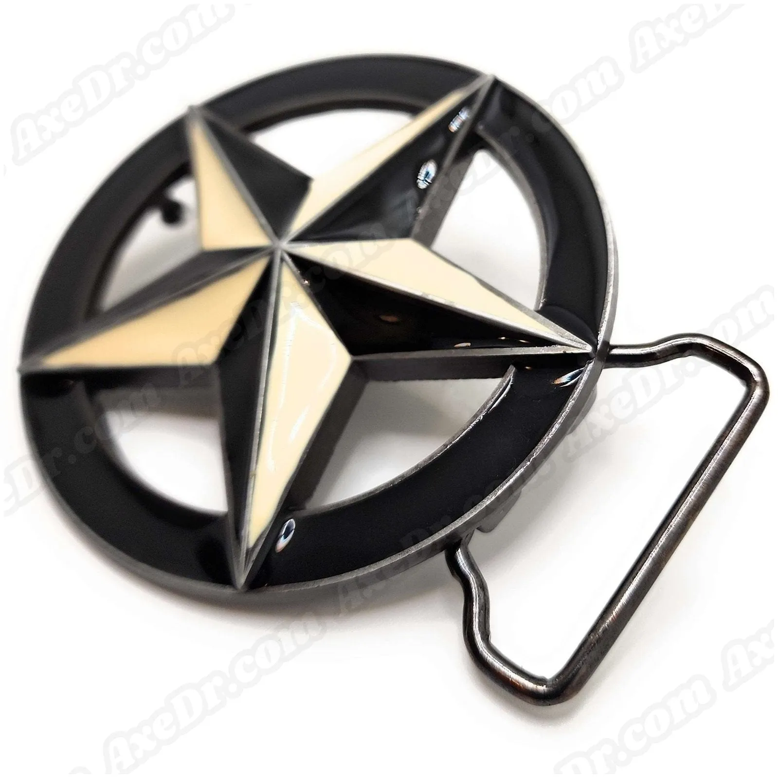 Nautical Star Belt Buckle Black and White