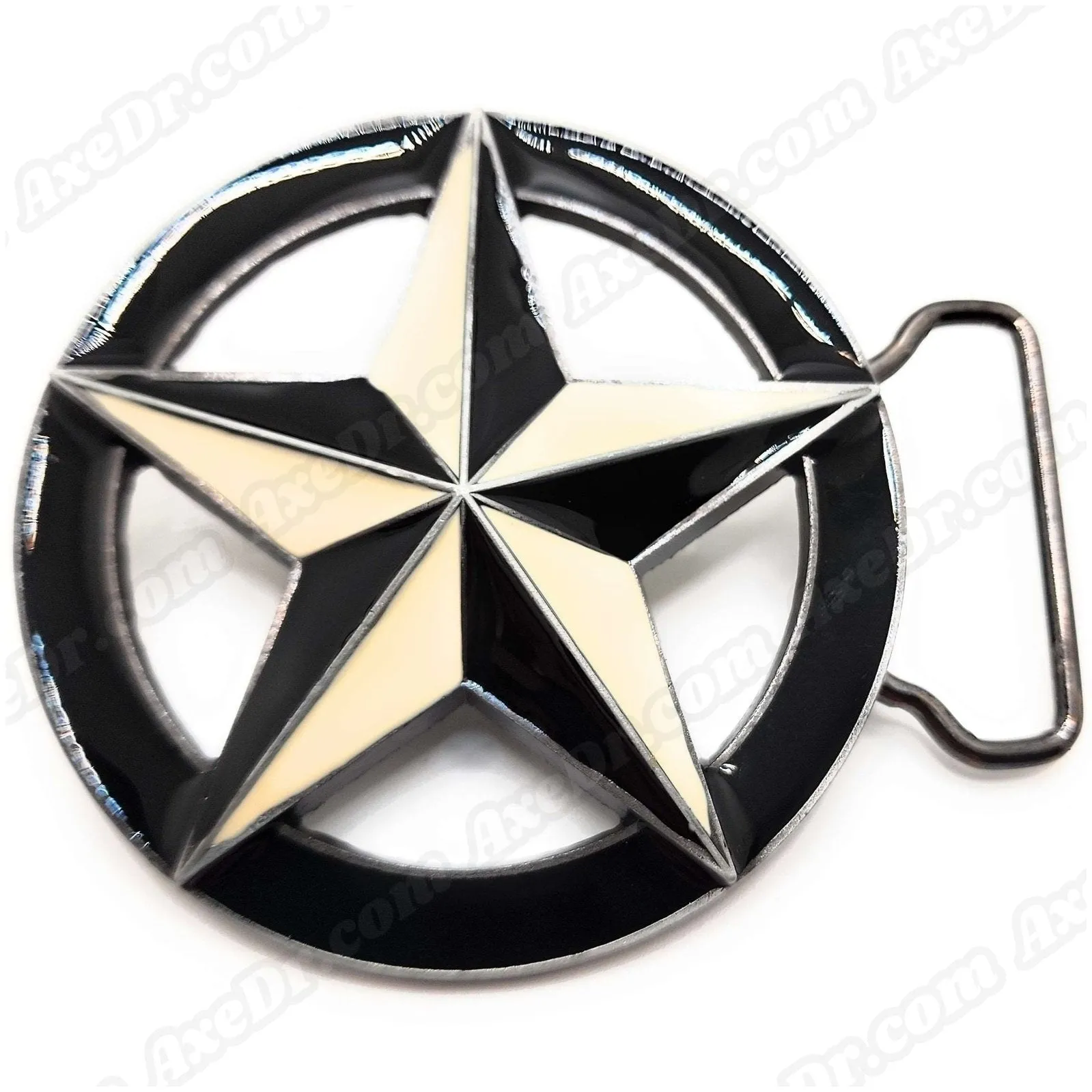 Nautical Star Belt Buckle Black and White