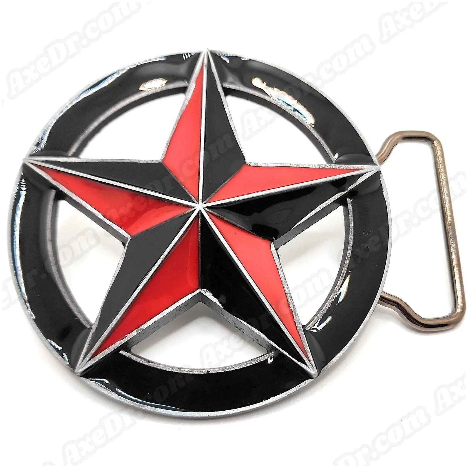 Nautical Star Belt Buckle Red and Black