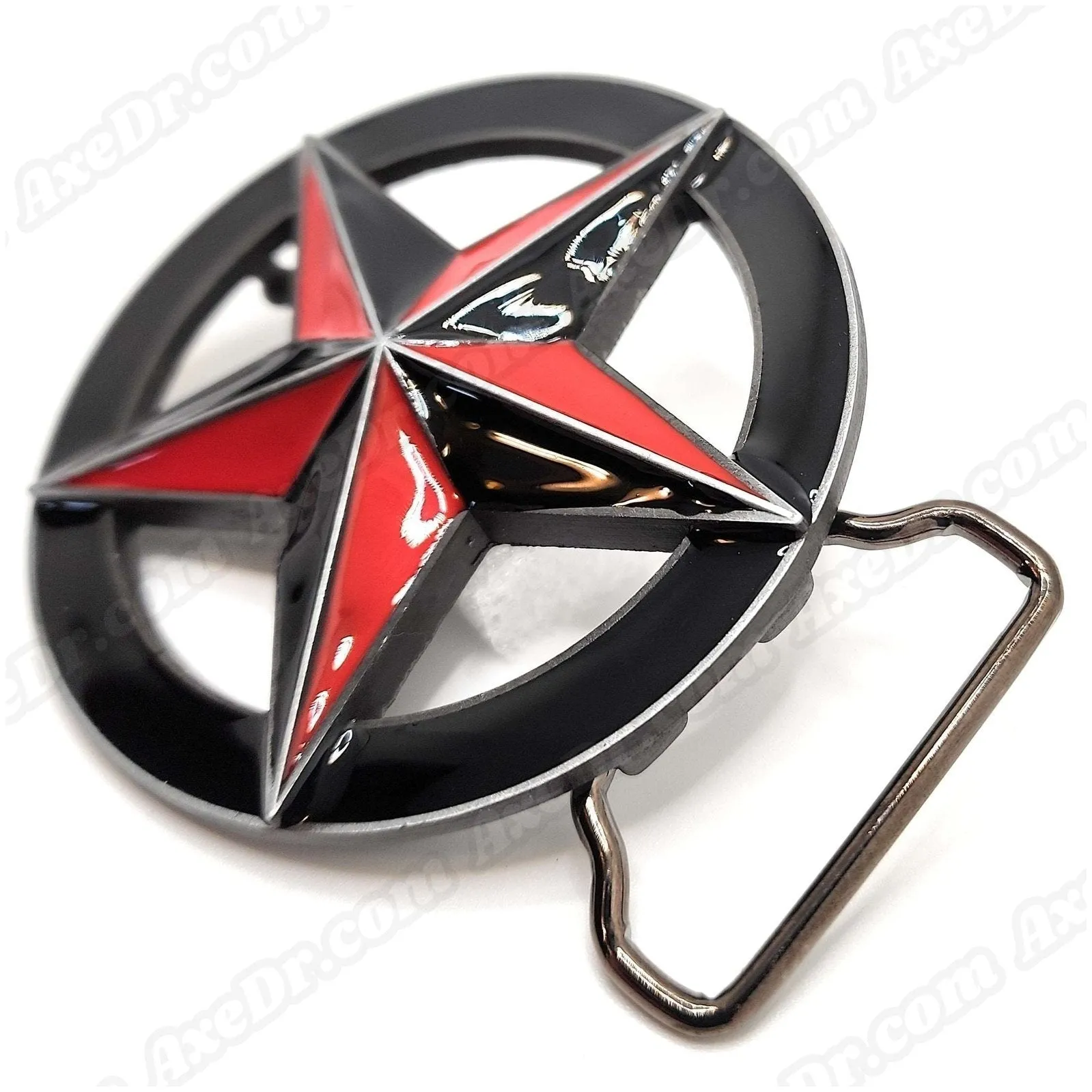 Nautical Star Belt Buckle Red and Black