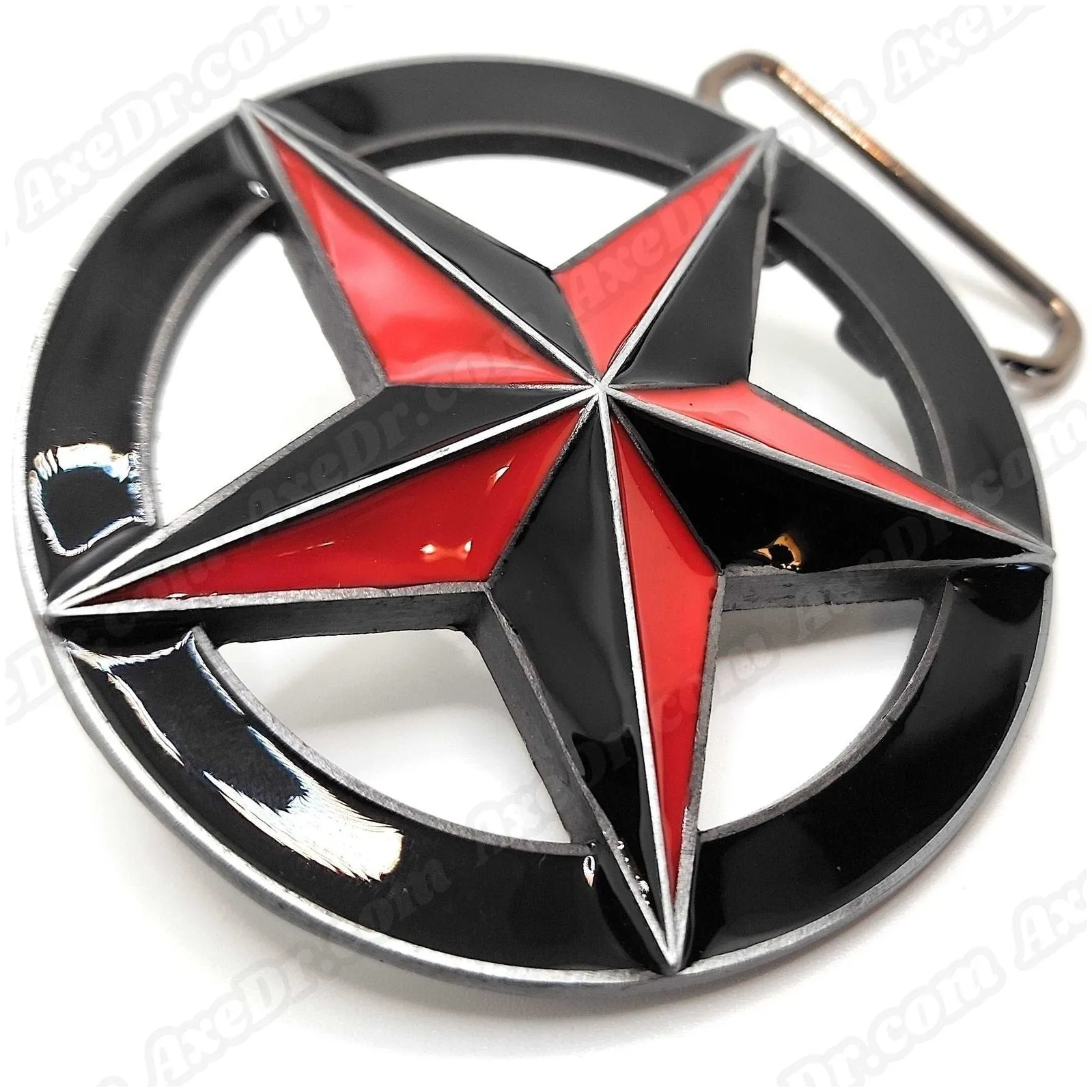 Nautical Star Belt Buckle Red and Black