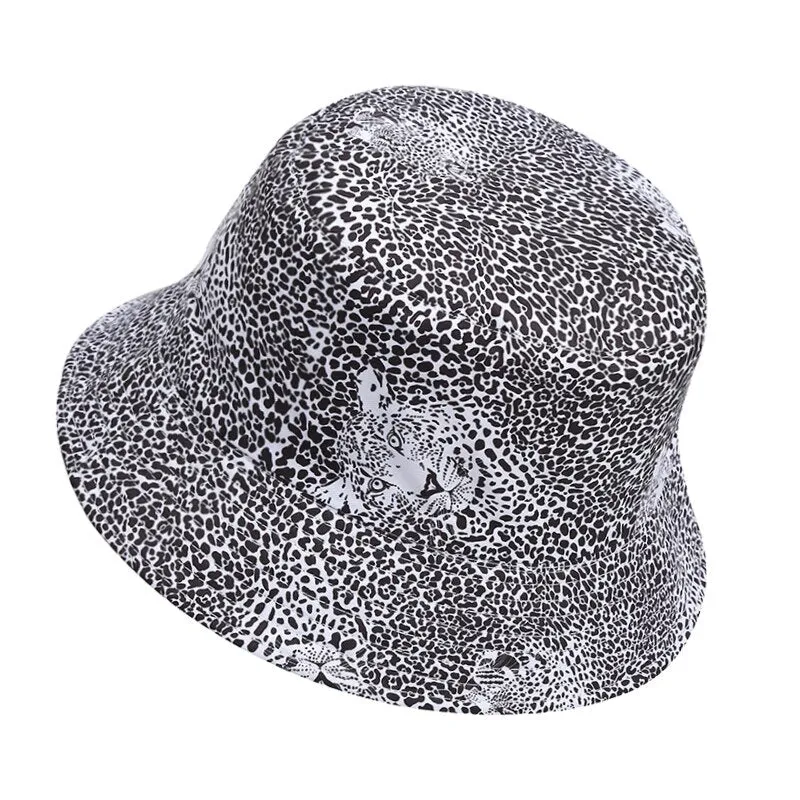 NEWBLOM Coconut Tree Panama Print Bucket Hat