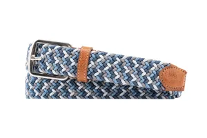 Newport Woven Stretch Belt in Blue Multi