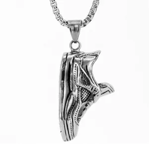 NFS Punk Gothic Cool Titanium Stainless Steel Sports Shoes Shape Pendants Necklaces for Men Jewelry