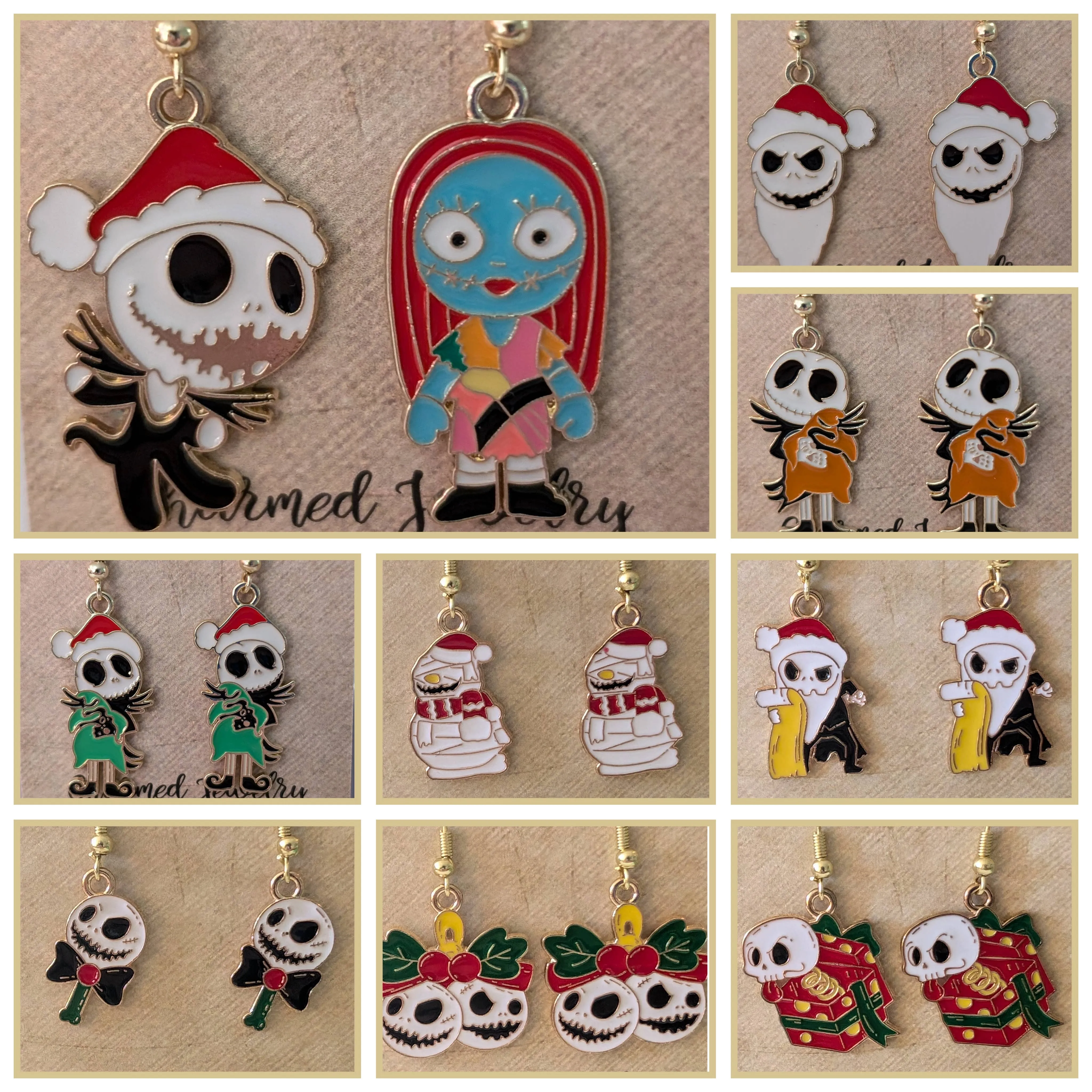 Nightmare Christmas Earrings, Necklaces & Zipper Pulls