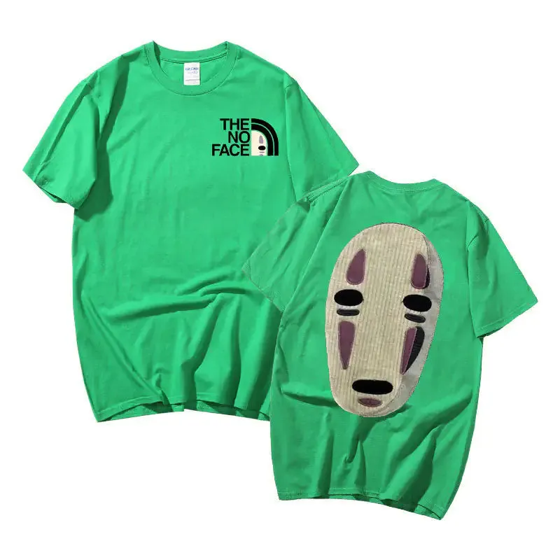 No Face Man Graphic  Oversized T Shirts