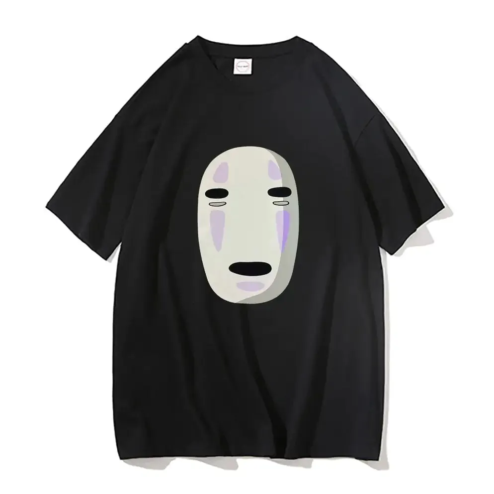 No Face Man Graphic  Oversized T Shirts