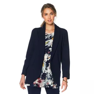 NWT Nina Leonard Womens High-Tech Crepe Easy Blazer. 640465 Medium