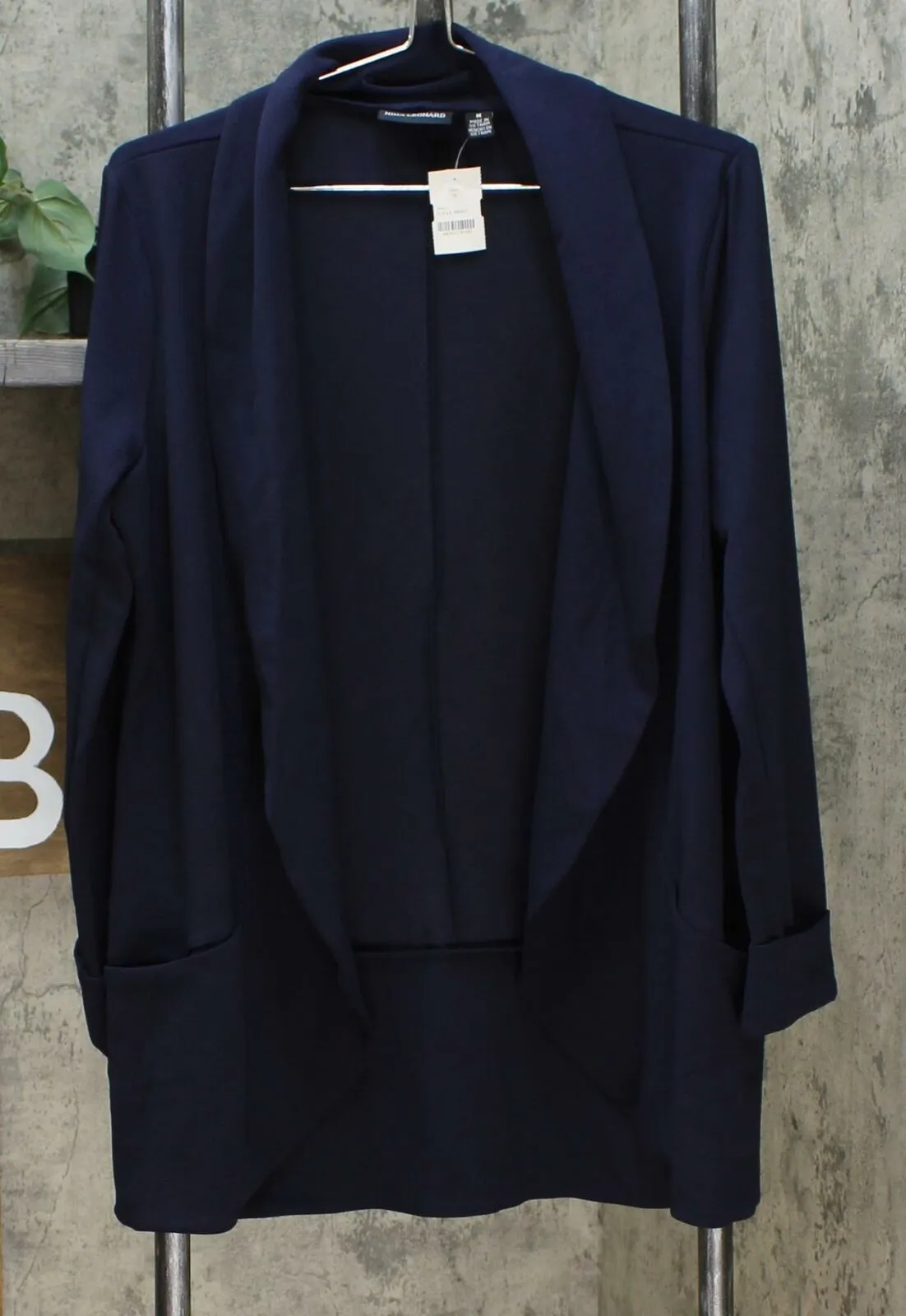NWT Nina Leonard Womens High-Tech Crepe Easy Blazer. 640465 Medium