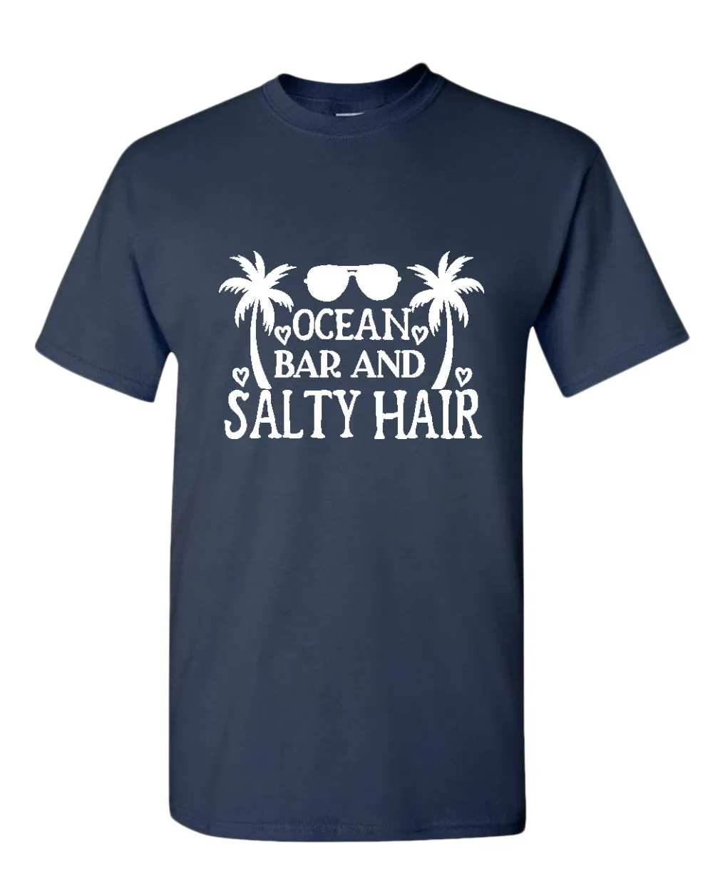 Ocean, bar and salty hair t-shirt, summer t-shirt, beach party t-shirt