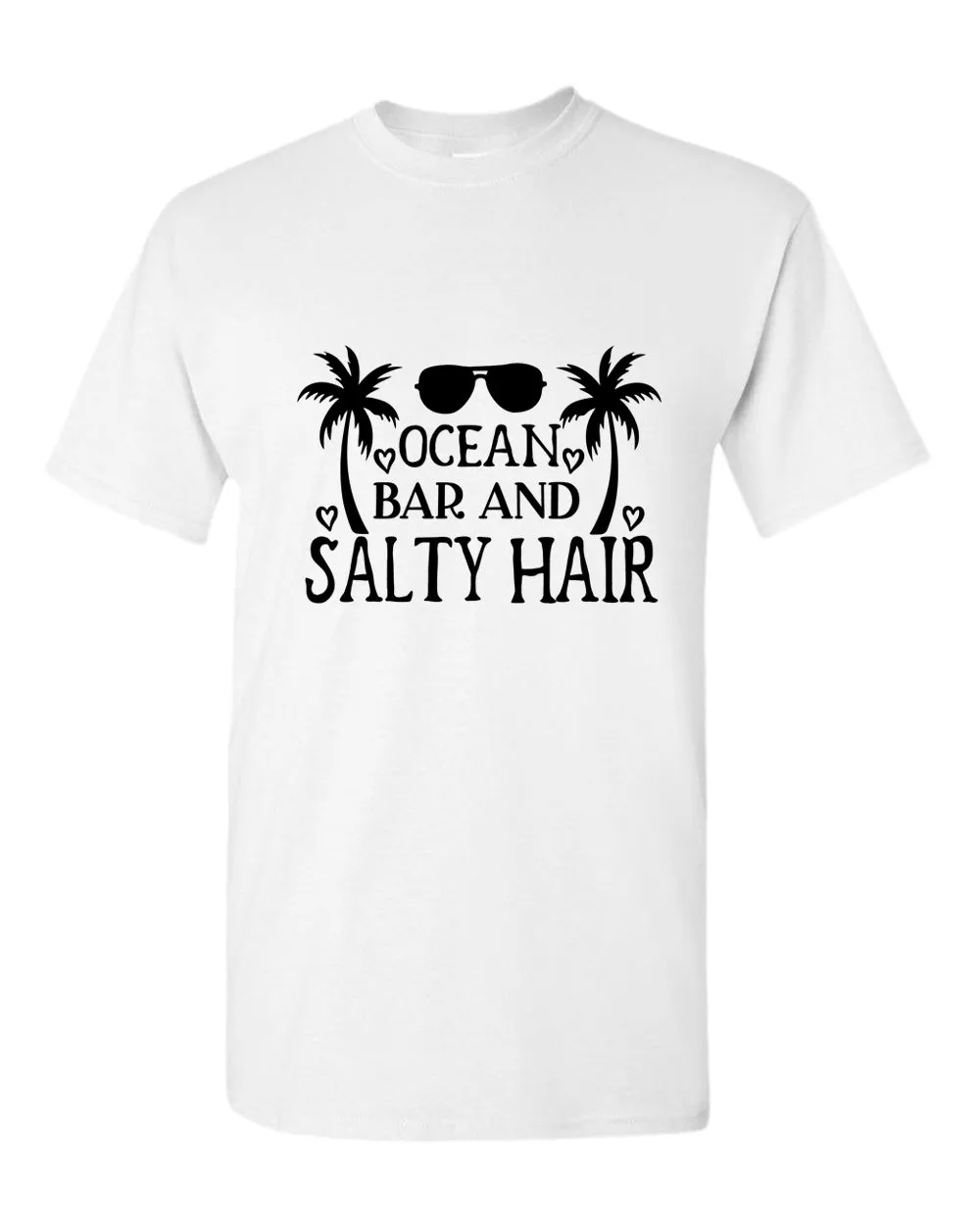 Ocean, bar and salty hair t-shirt, summer t-shirt, beach party t-shirt