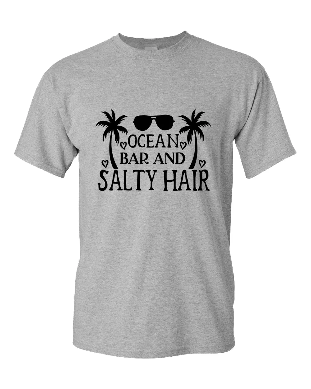 Ocean, bar and salty hair t-shirt, summer t-shirt, beach party t-shirt