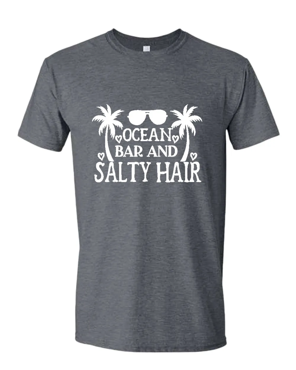 Ocean, bar and salty hair t-shirt, summer t-shirt, beach party t-shirt