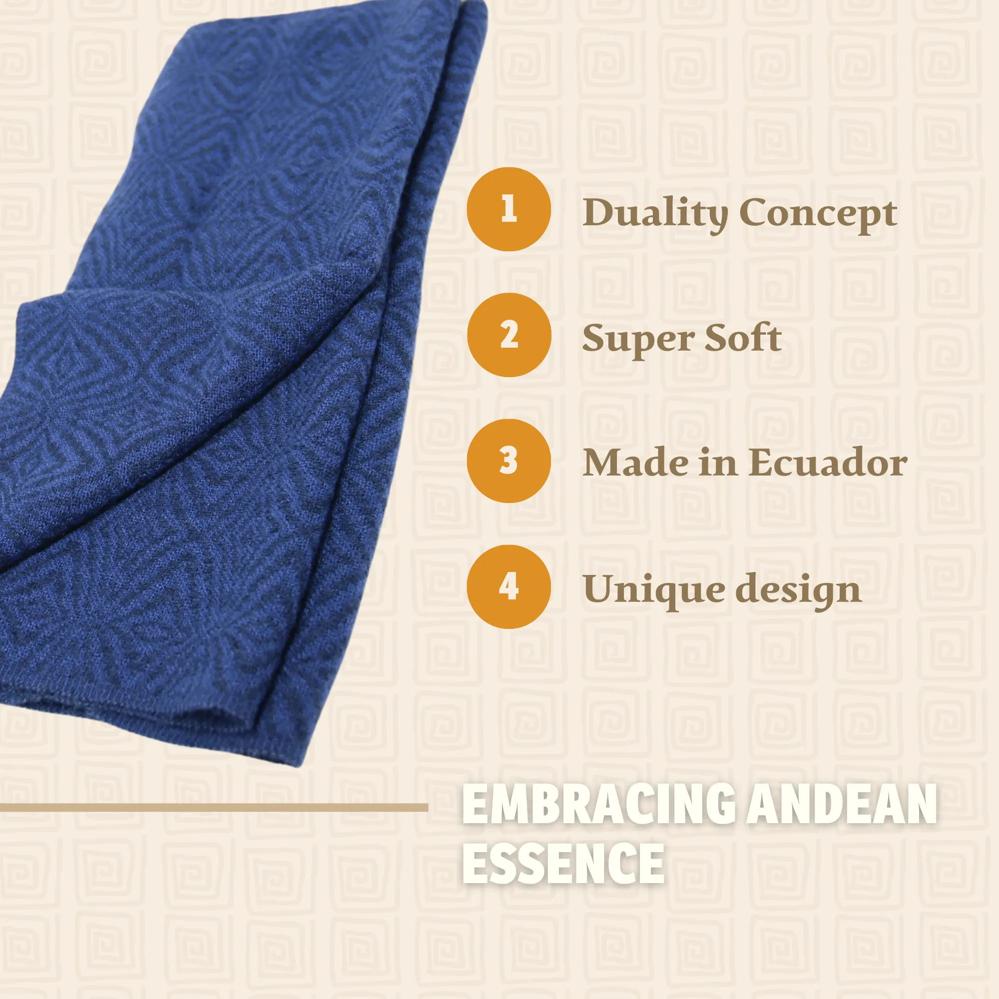 Ocean Blue Alpaca Infinity Scarf