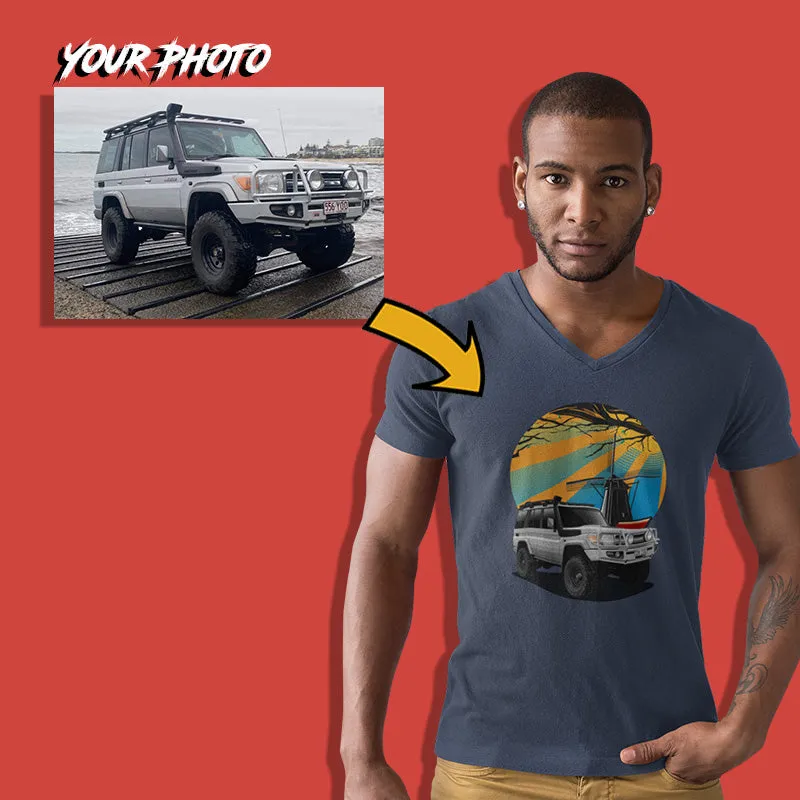 Offroad | Custom Print for Unisex | V-Neck T-shirt