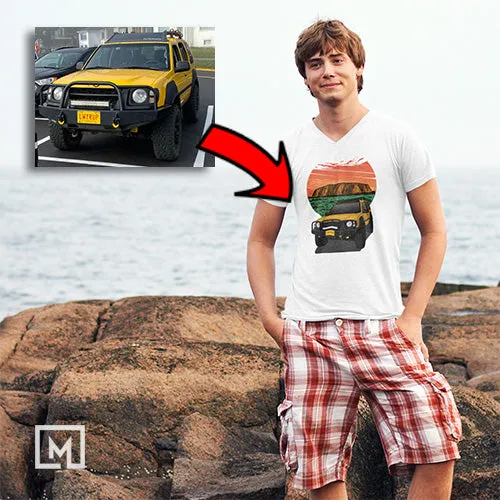 Offroad | Custom Print for Unisex | V-Neck T-shirt