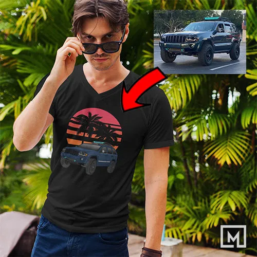 Offroad | Custom Print for Unisex | V-Neck T-shirt