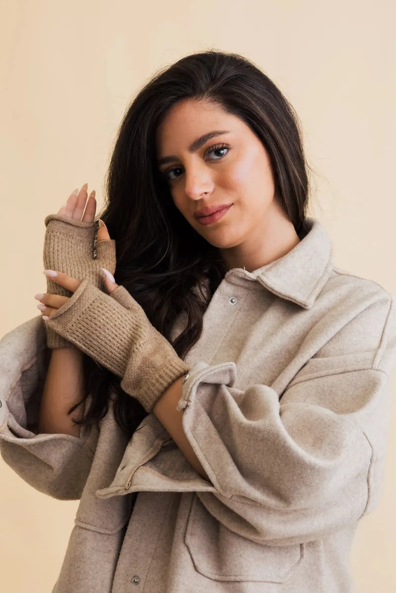 Open Mittens Mocha Phone Friendly