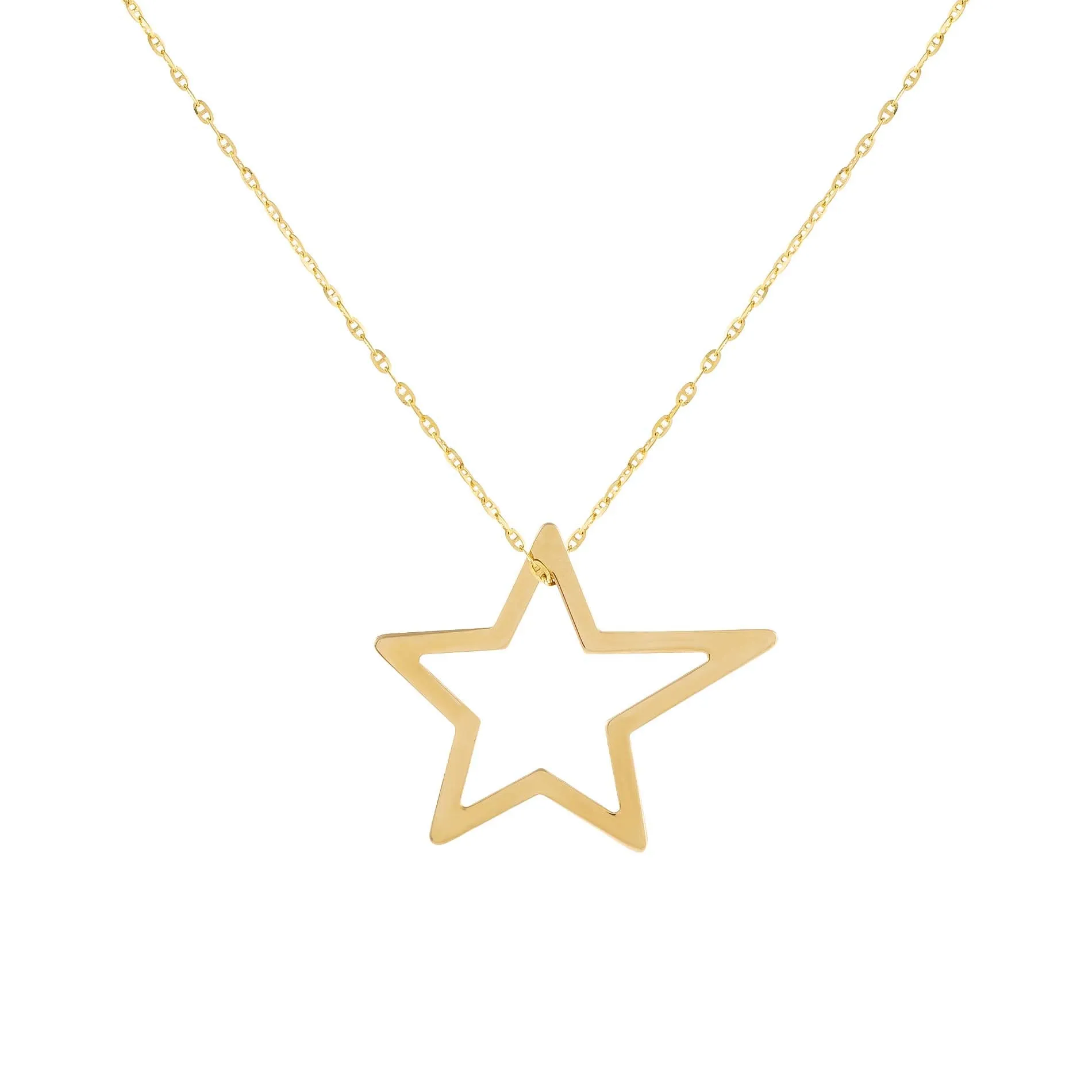 Open Star Baby Gucci Necklace 14K
