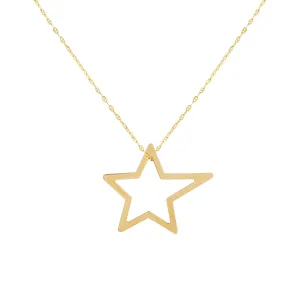 Open Star Baby Gucci Necklace 14K