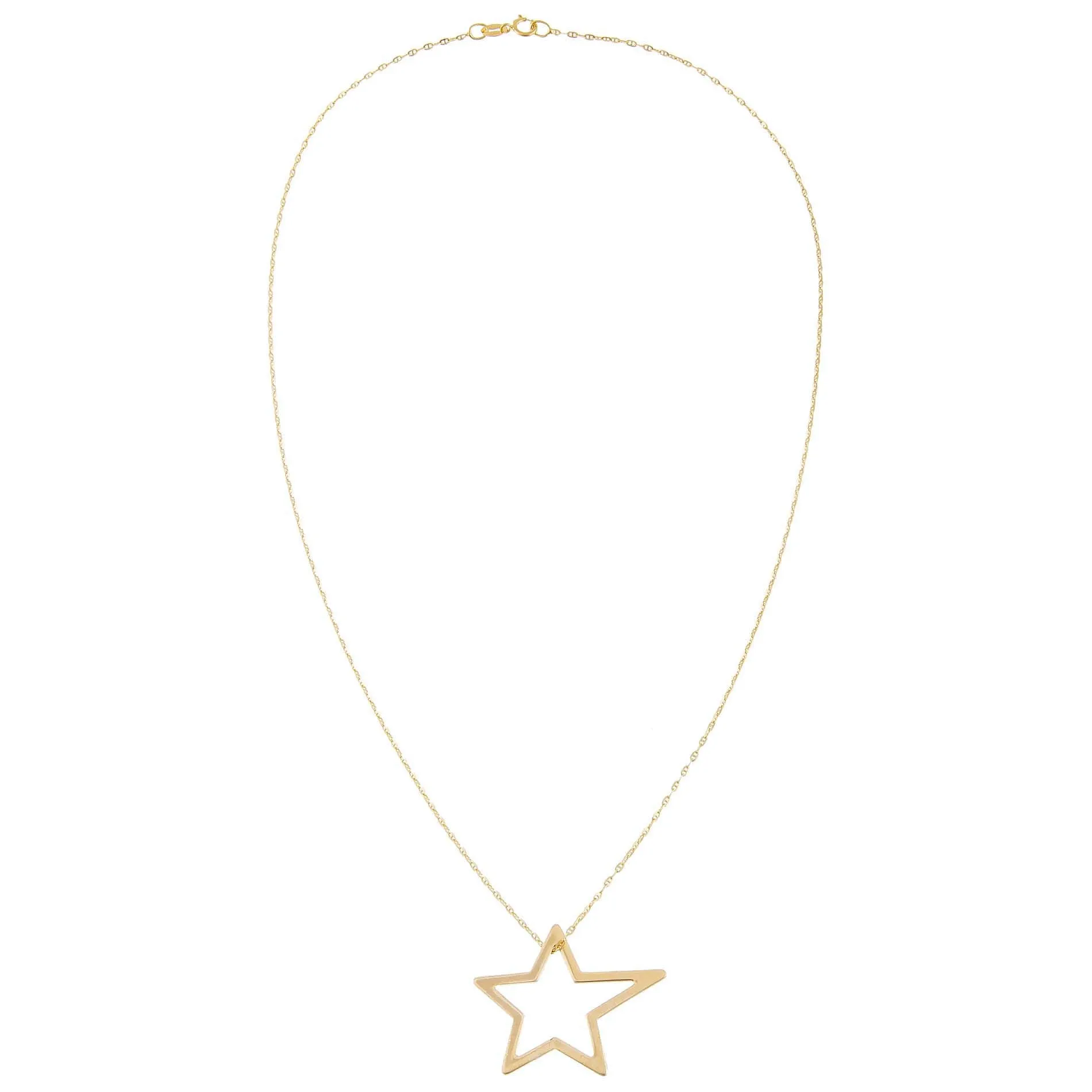 Open Star Baby Gucci Necklace 14K