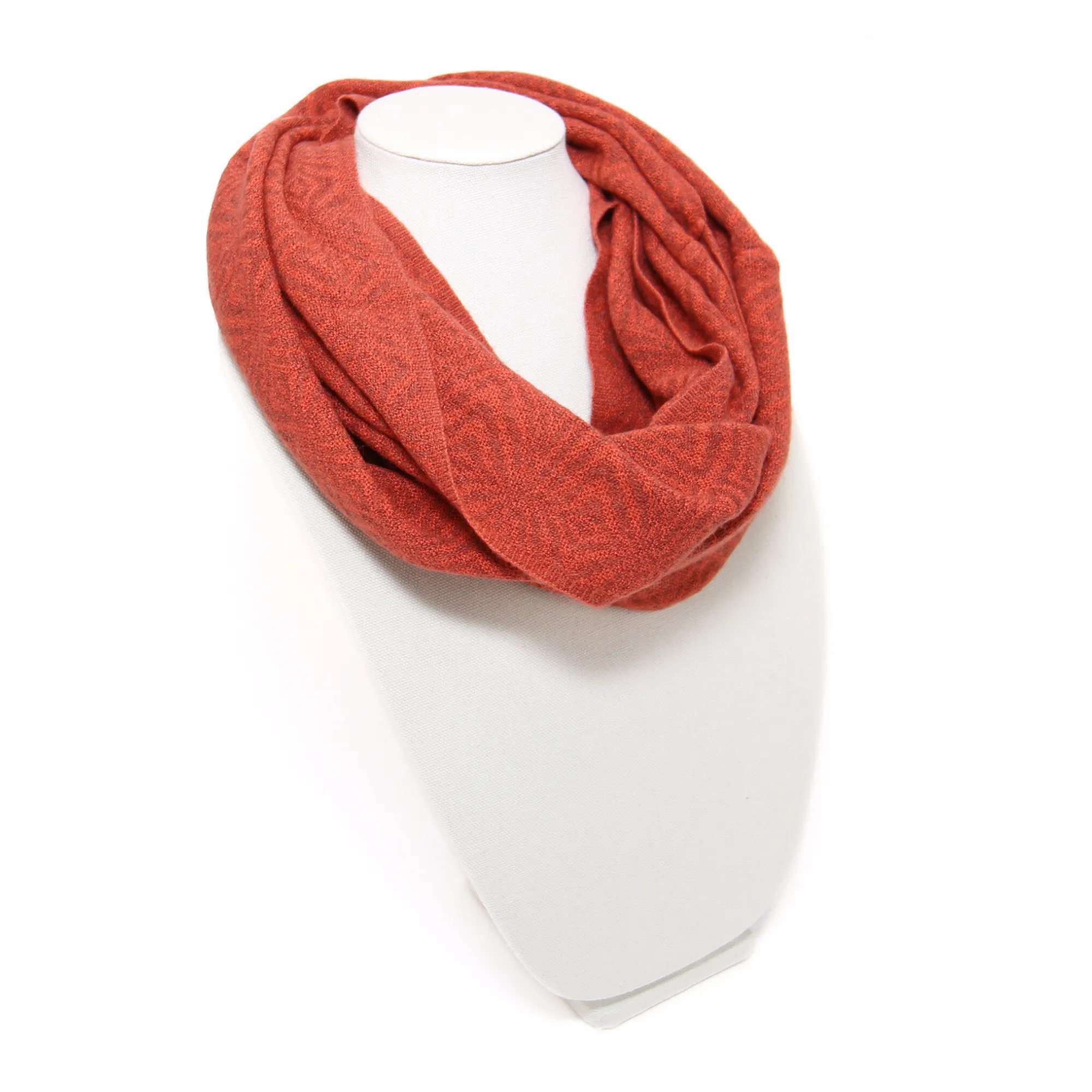 Orange Alpaca Infinity Scarf