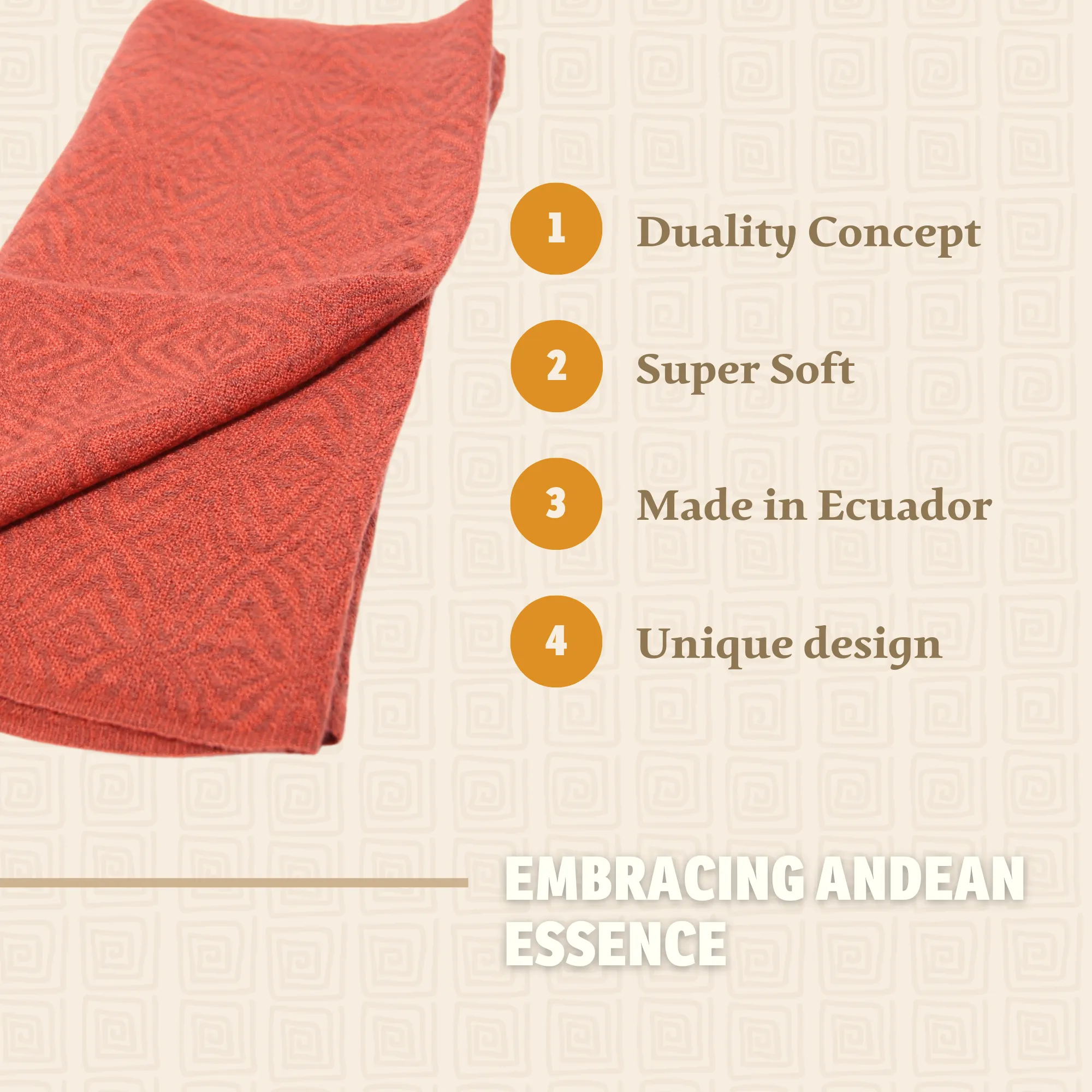 Orange Alpaca Infinity Scarf
