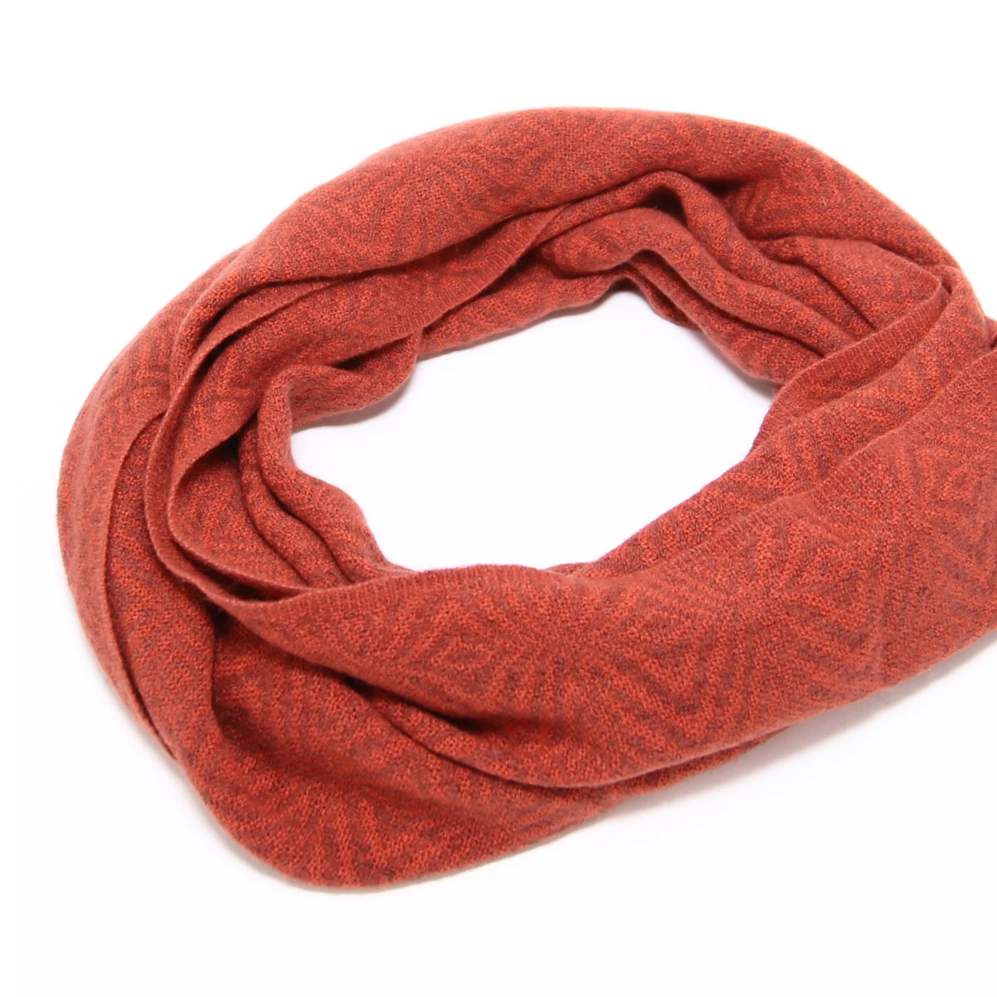Orange Alpaca Infinity Scarf