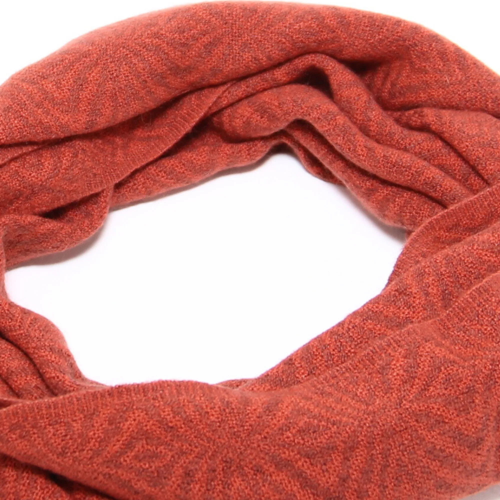 Orange Alpaca Infinity Scarf