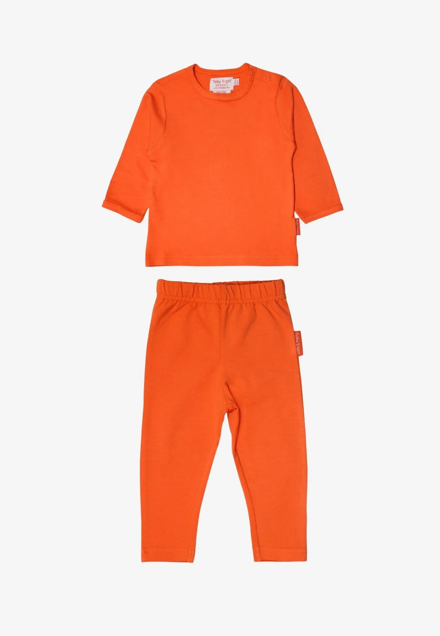 Organic Orange Basic Long-Sleeved T-Shirt & Leggings Bundle