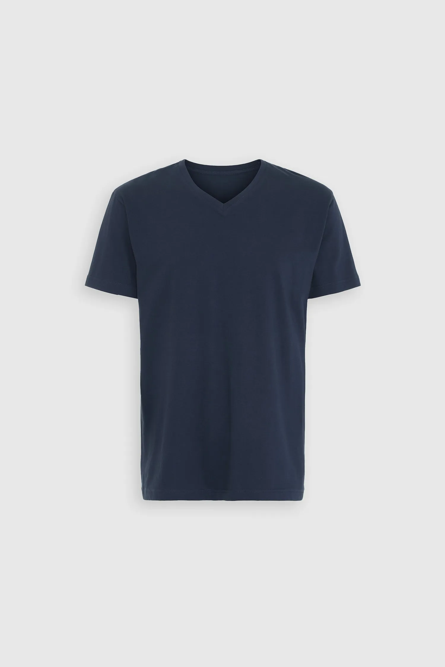 Organic V-Neck T-shirt, Navy Blue