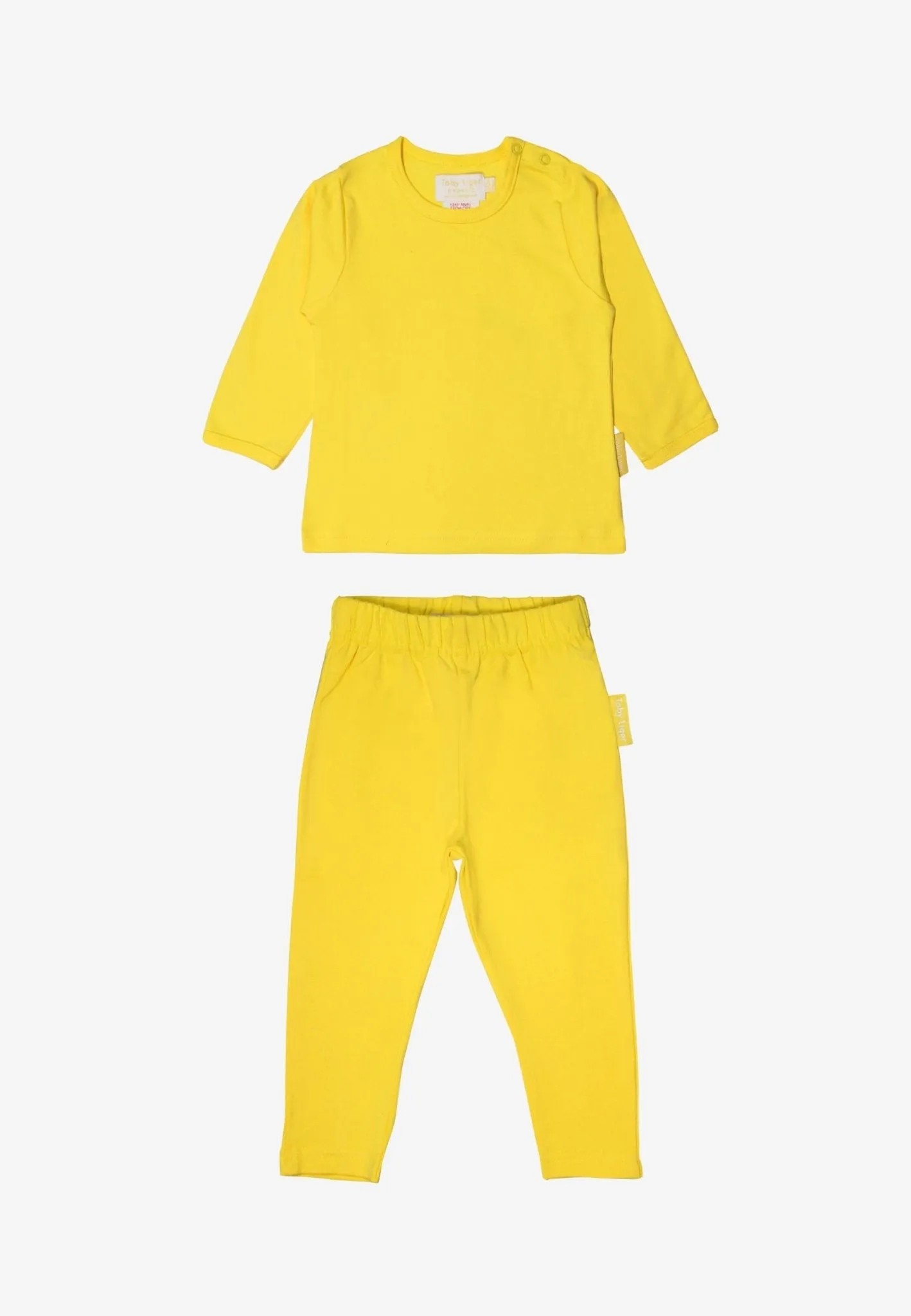 Organic Yellow Basic Long-Sleeved T-Shirt & Leggings Bundle