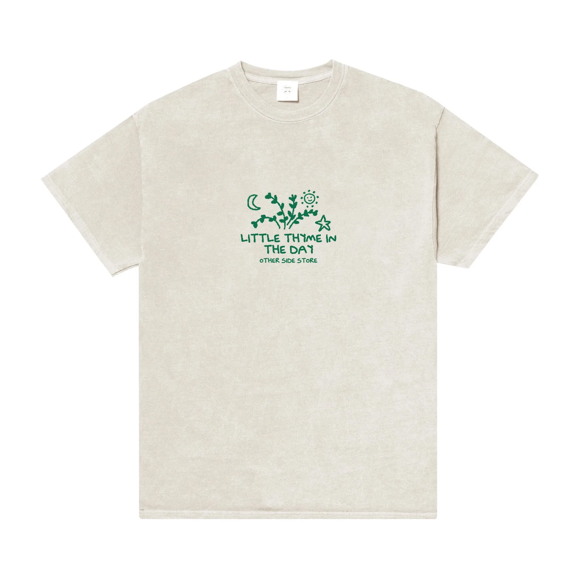 Other Side Store 'Little Thyme' Vintage Washed Tee - Cream