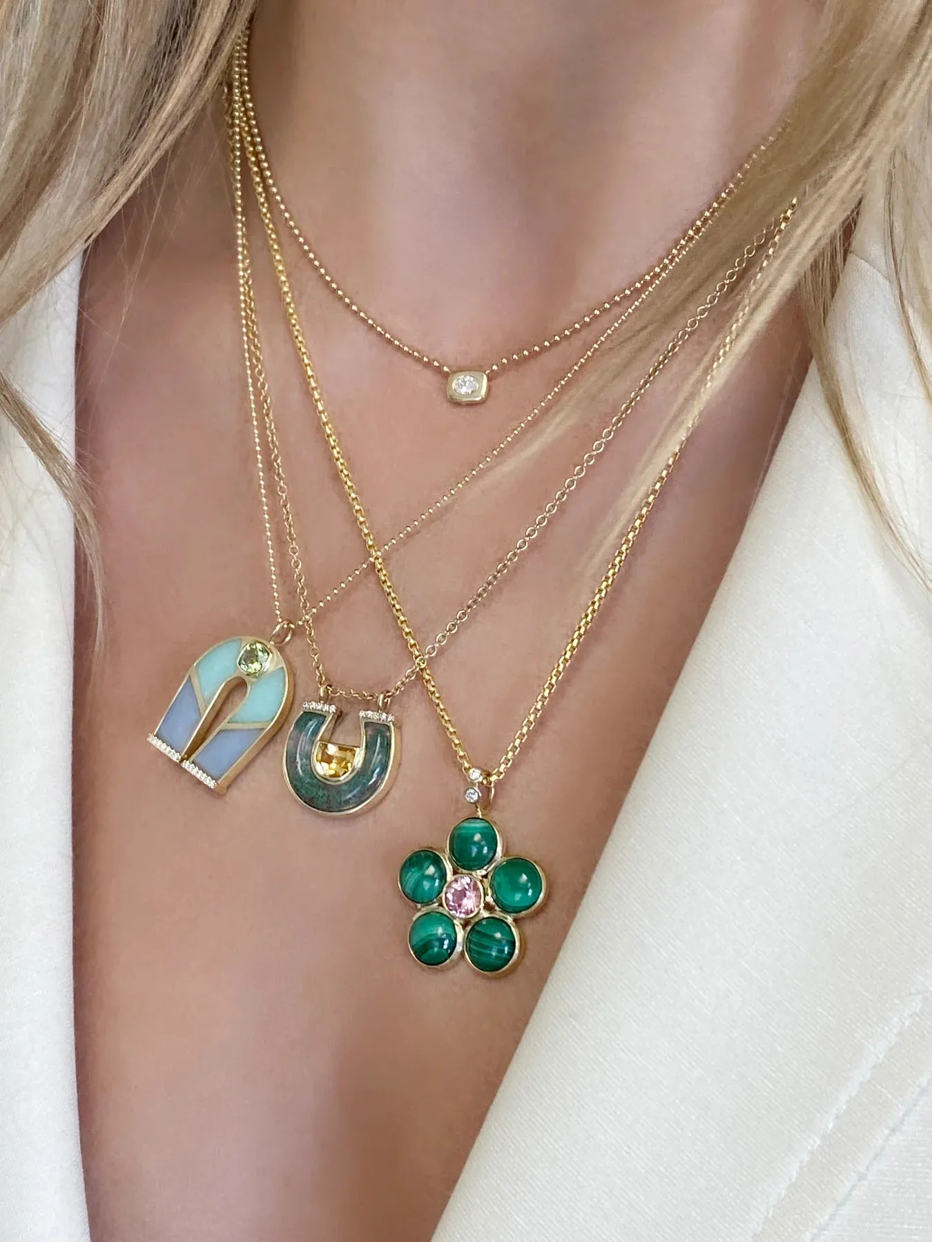 Oval Gypsy Solitaire Necklace