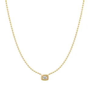 Oval Gypsy Solitaire Necklace