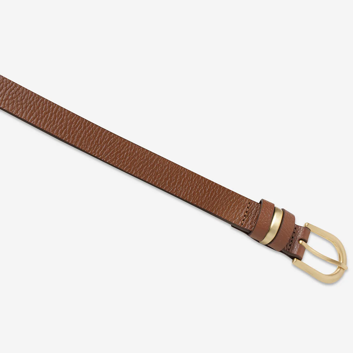 Over And Over Belt - Tan/Gold