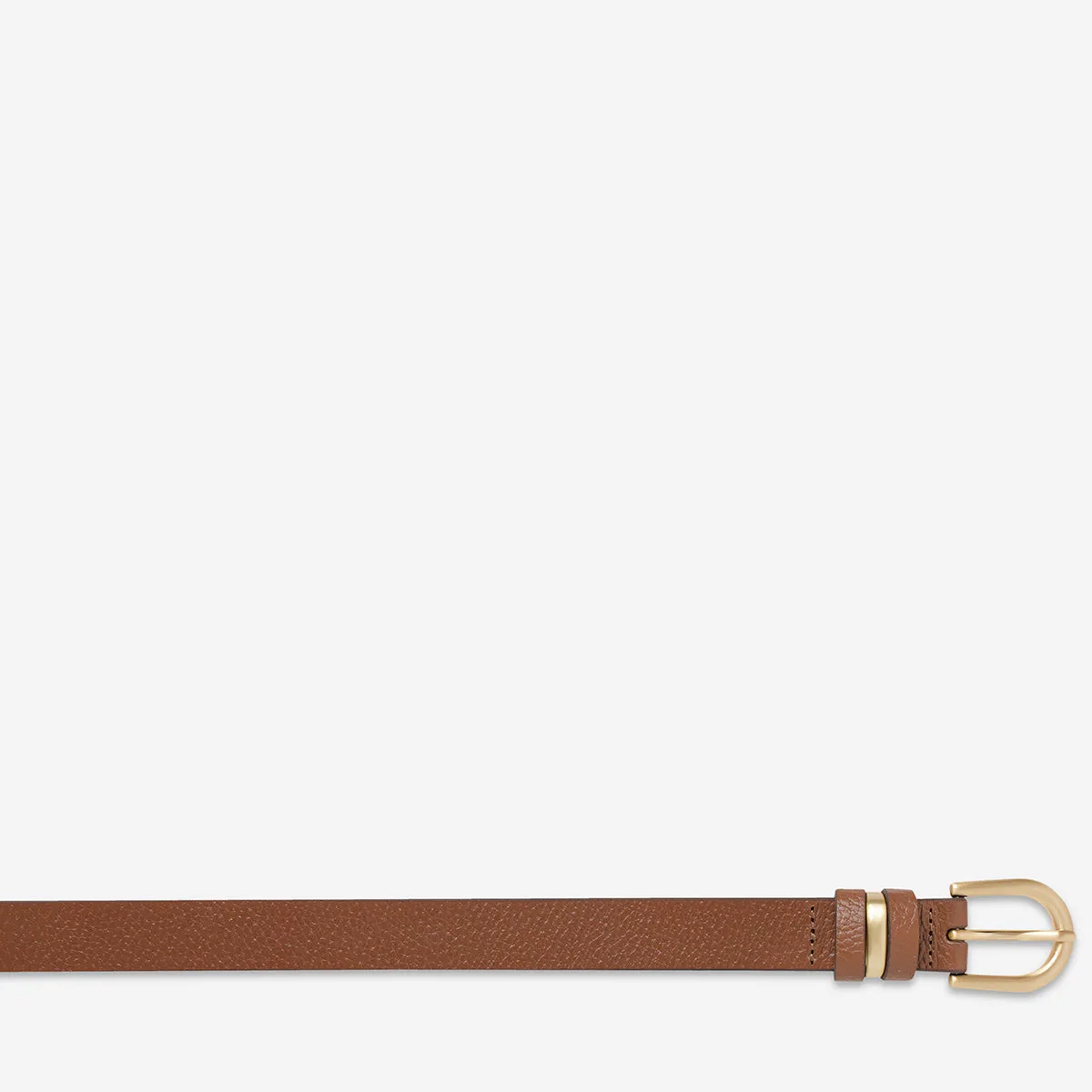 Over And Over Belt - Tan/Gold