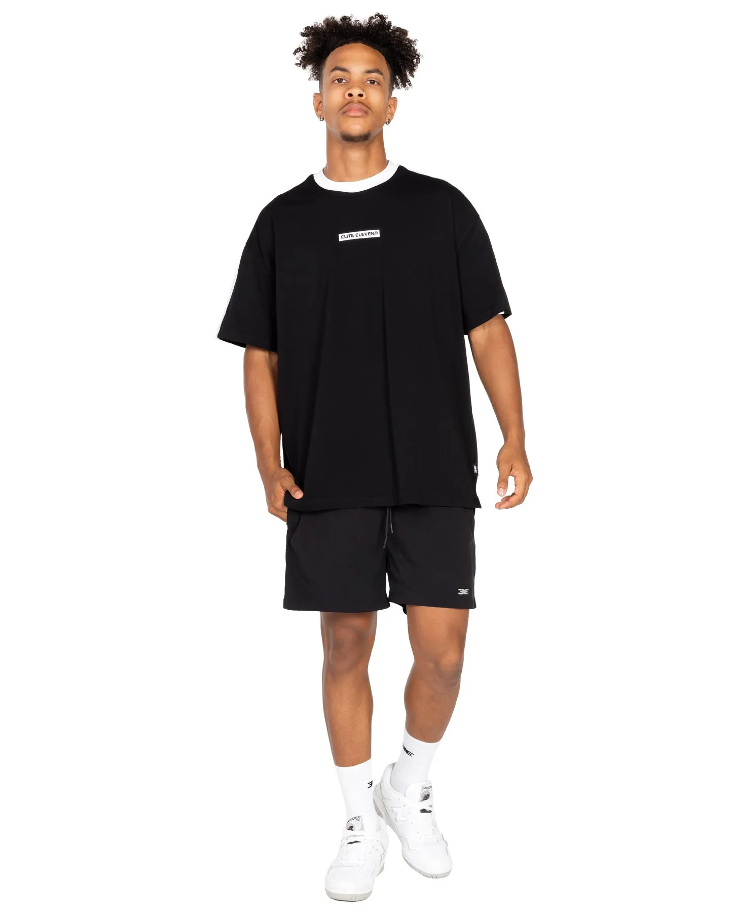 Oversized Panel Tee - Black