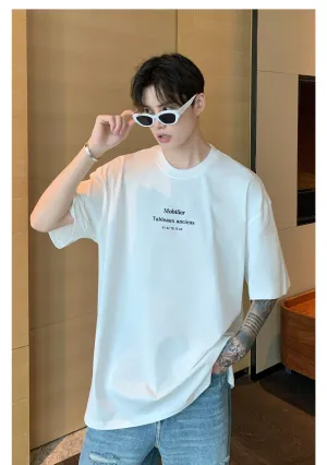 Oversized Text Print T-shirt